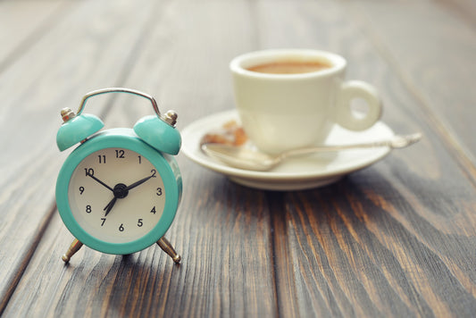 tea cup on table with timer 