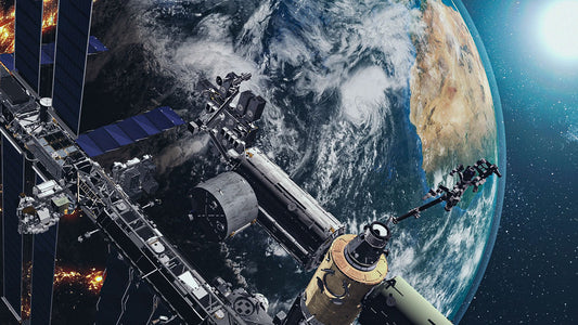 Picture of Space Station orbiting over earth